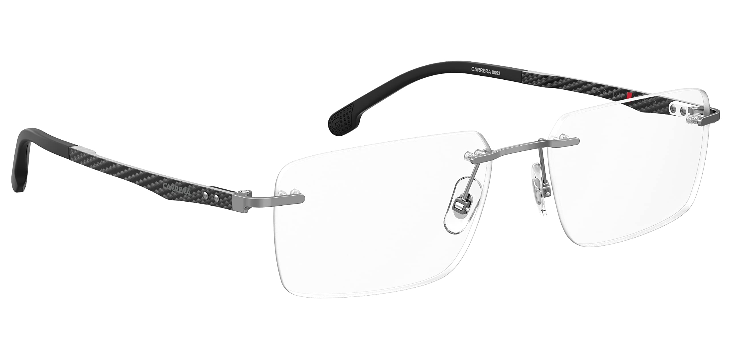 Carrera Brille mit Sehstärke für Herren optional mit Sonnenbrillentönung oder Blaulichtfilter, Rechteckig, gefertigt aus Metall & Kunststoff (inklusive Brillenetui)