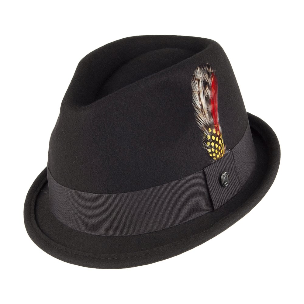 Jaxon & James Dekker Crushable Trilby Hat - Black - Large