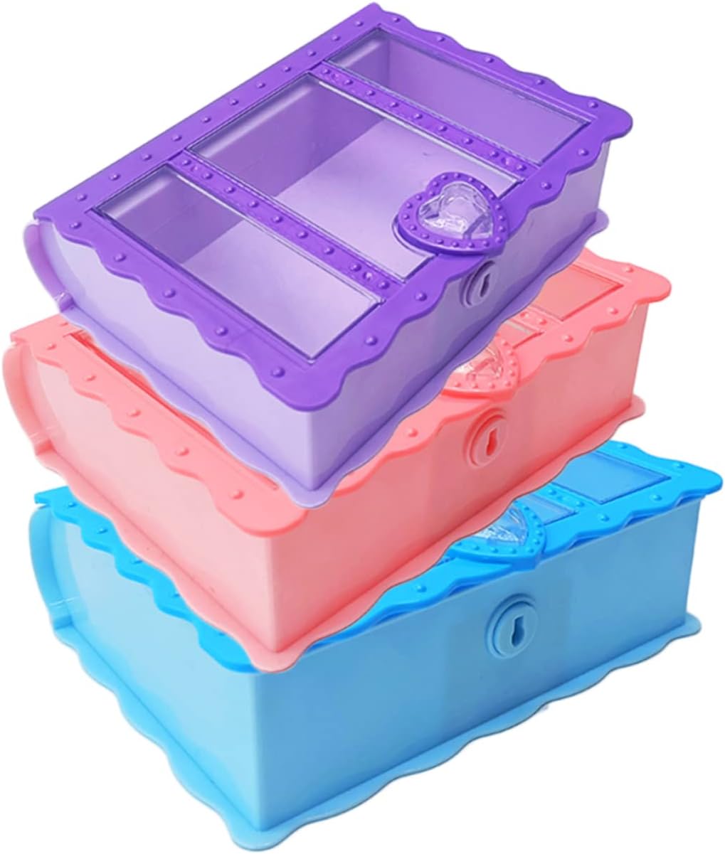 VOSAREA Book-shaped Candy Boxes for Boys and Girls 3pcs Set Decorative Storage Box Witchcraft Book-shaped Box Retro Decor Safe Sturdy