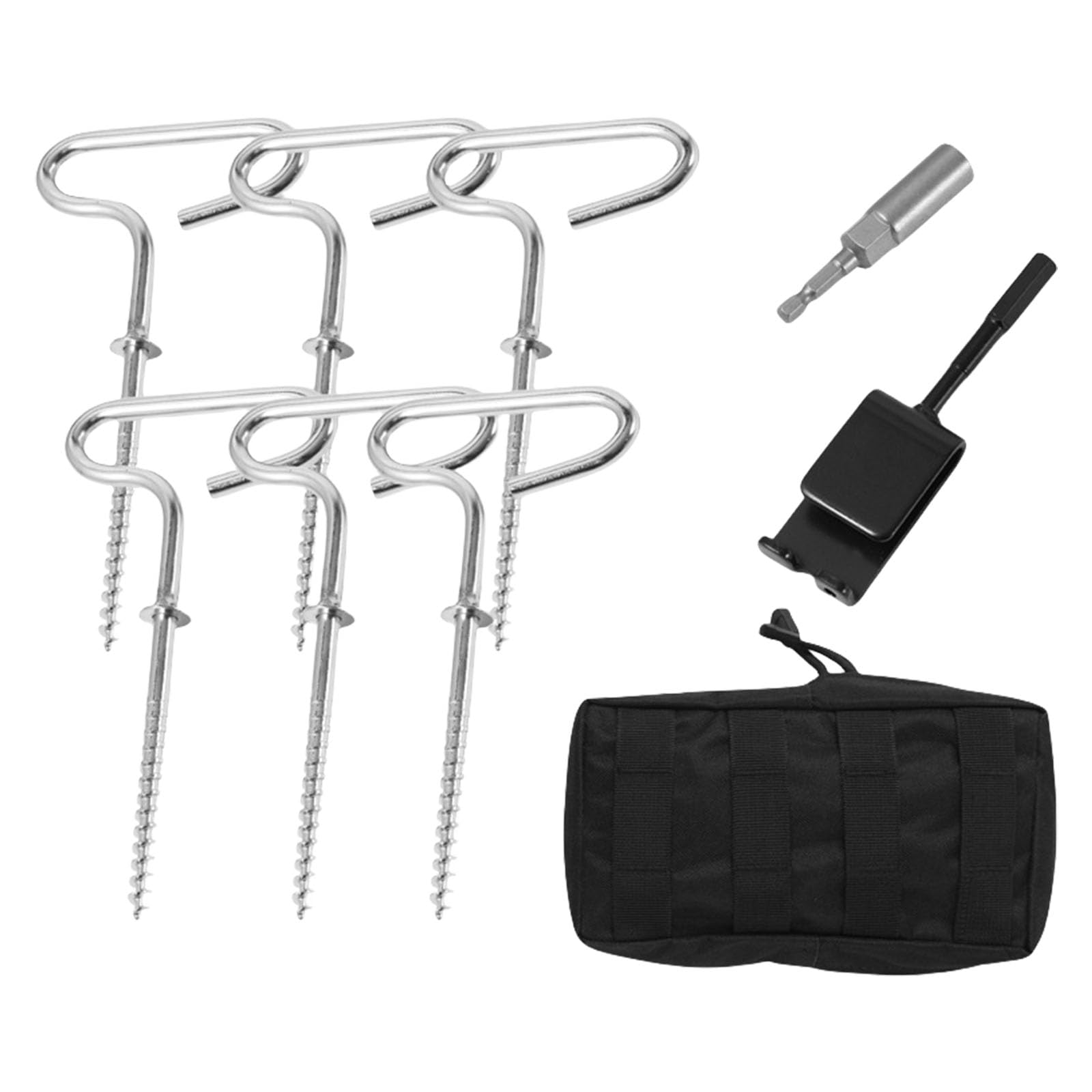 Piquets de camping anti-torsion pour sol dur et caillouteux