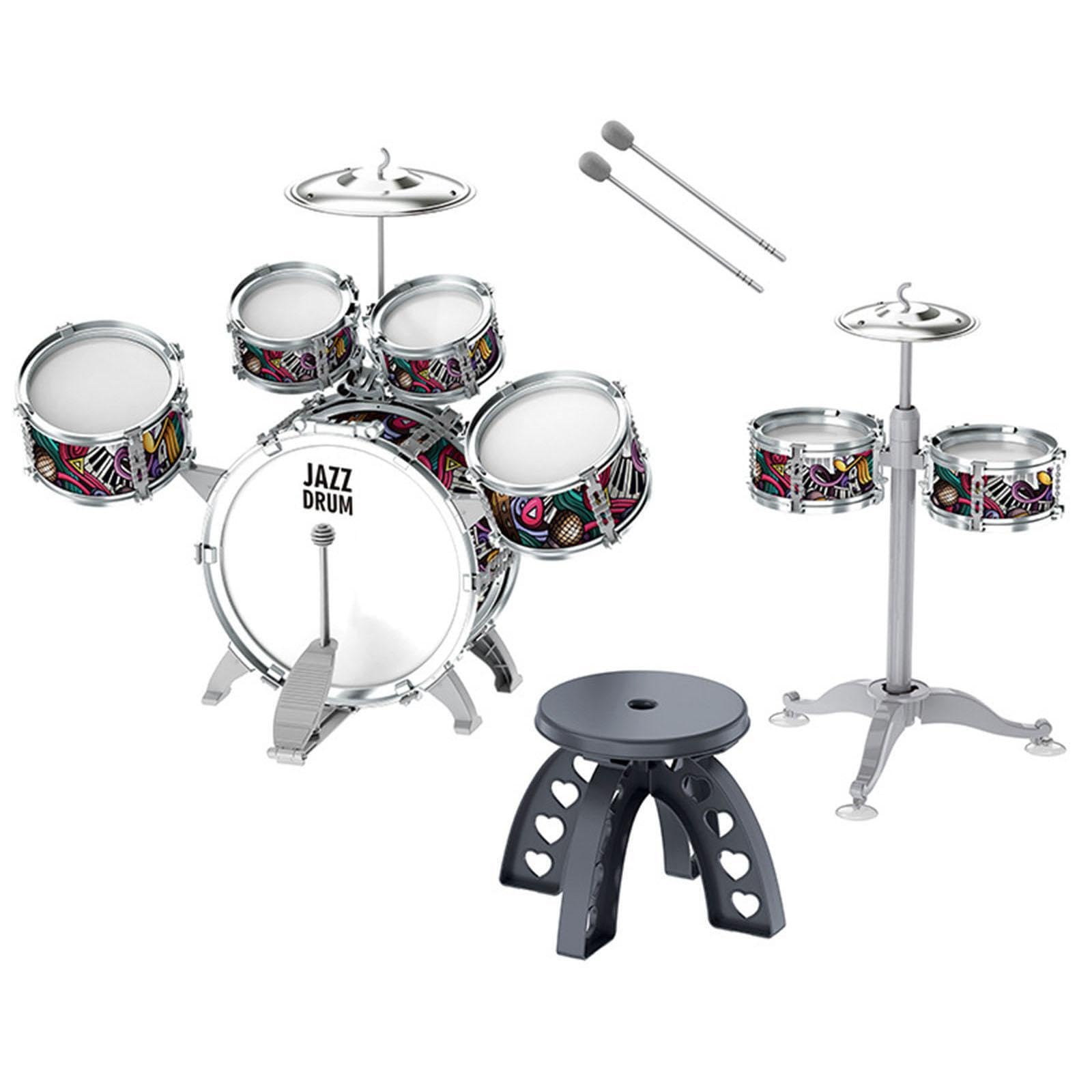 Giocattolo musicale educativo per bambini, batteria che ispira i giovani musicisti alla passione per la musica a percussione, batteria jazz per