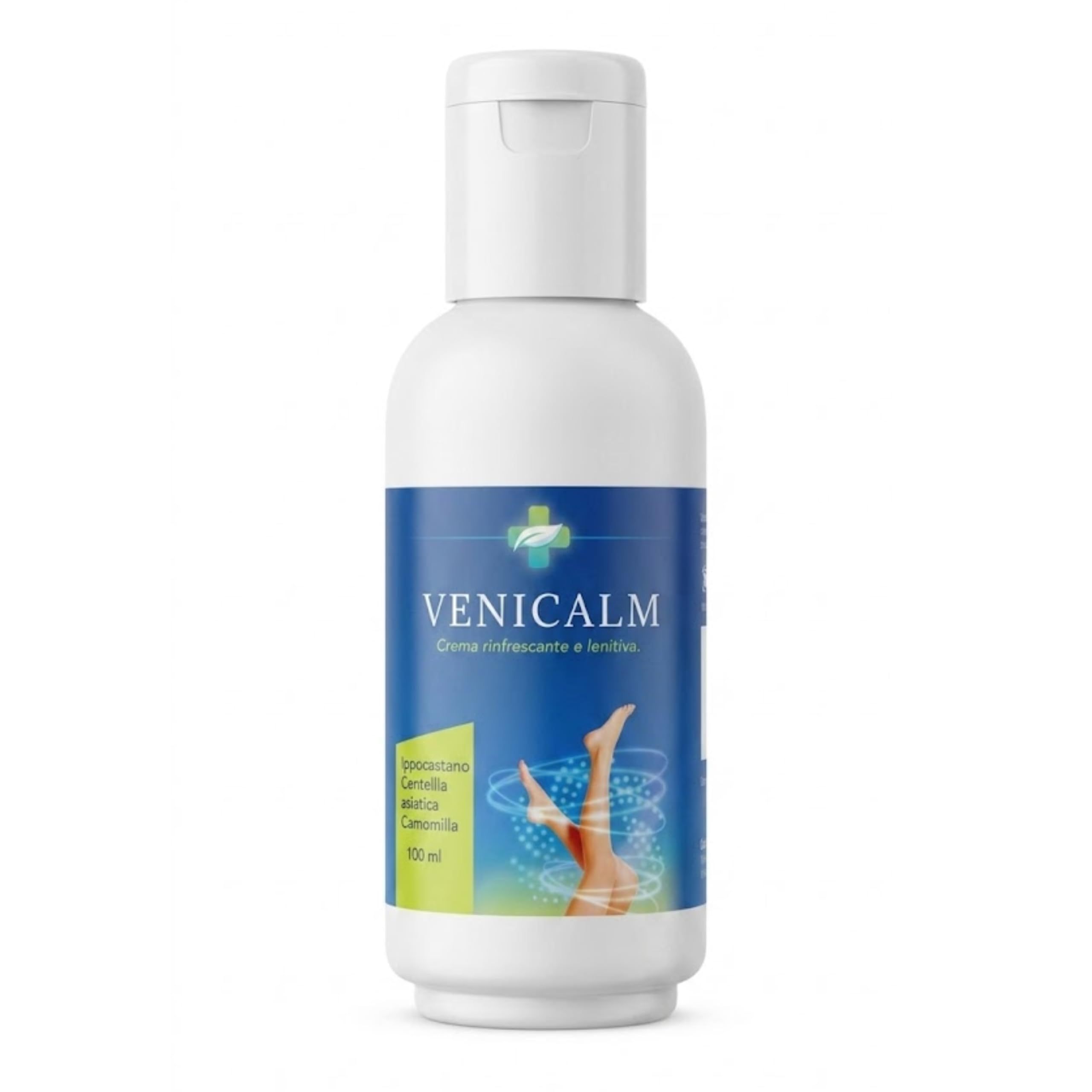 Venicalm Crema Rinfrescante e Lenitiva Gambe 100 ml – con Ippocastano, Centella Asiatica e Camomilla – Sensazione di Sollievo e Freschezza Quotidiana