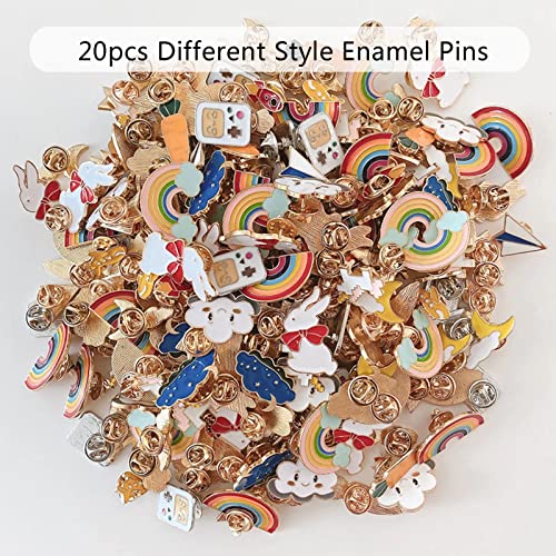 20Pcs Enamel Pins For Backpacks Cute Lapel Pins Bulk Set Cool Hats Jackets Pins Funny Brooch Women Gift Random Style No Duplicates #TOP2