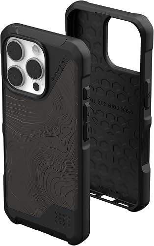 URBAN ARMOR GEAR UAG Designed for iPhone 16 Pro Case 6.3" Metropolis LT - Compatible with MagSafe Charging Rugged Shockproof Anti-Slip Military Grade Protective Cover, Topography