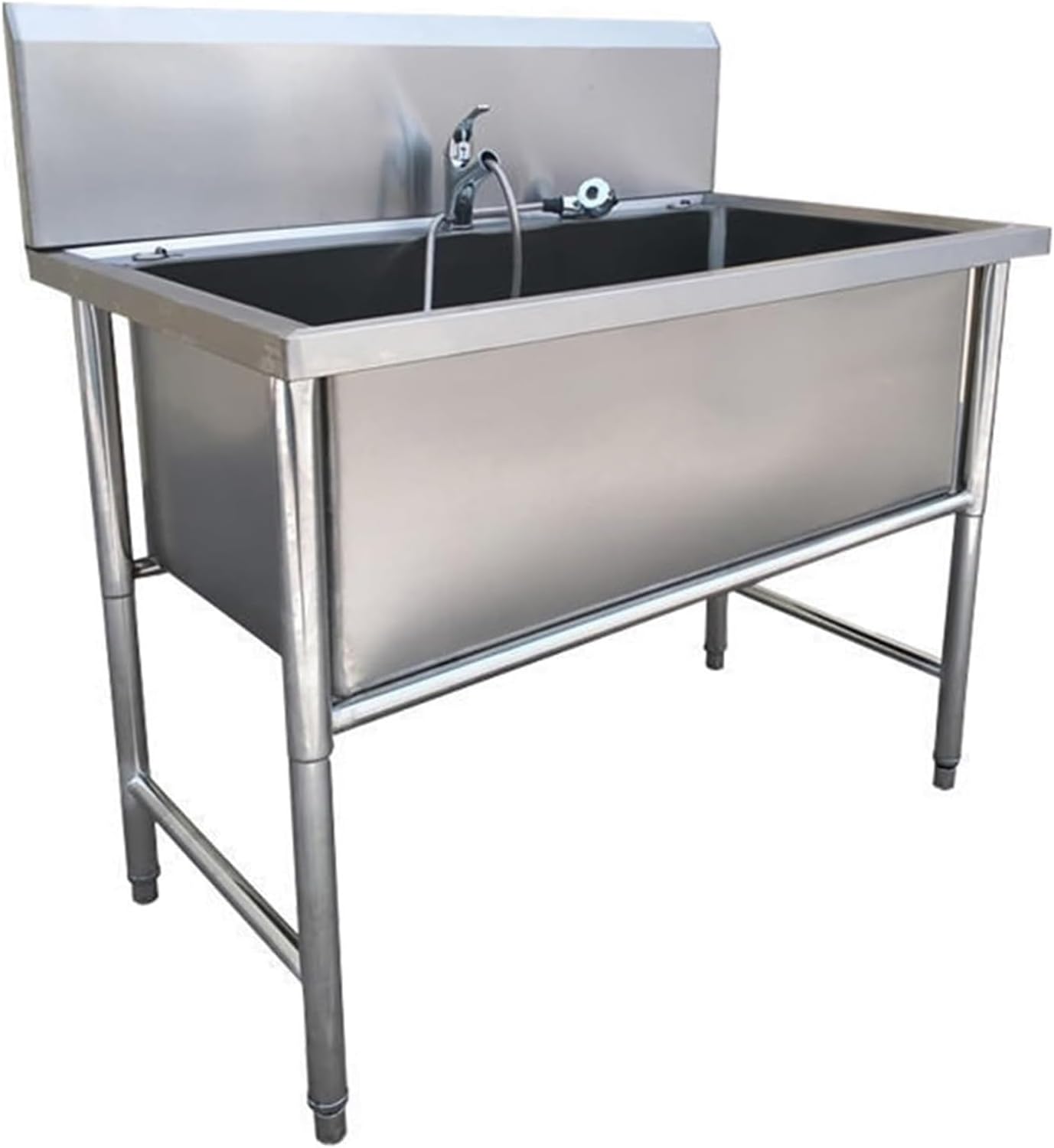 Dog Grooming Tub,Pet Bathtub Bathing Tub,Wash Shower Sink,Dog Pet Washing Bathing Station For Home,Professional Stainless Steel Pet Dog Bathing Station,for Large Medium & Small Dogs(80cm/31.5in)