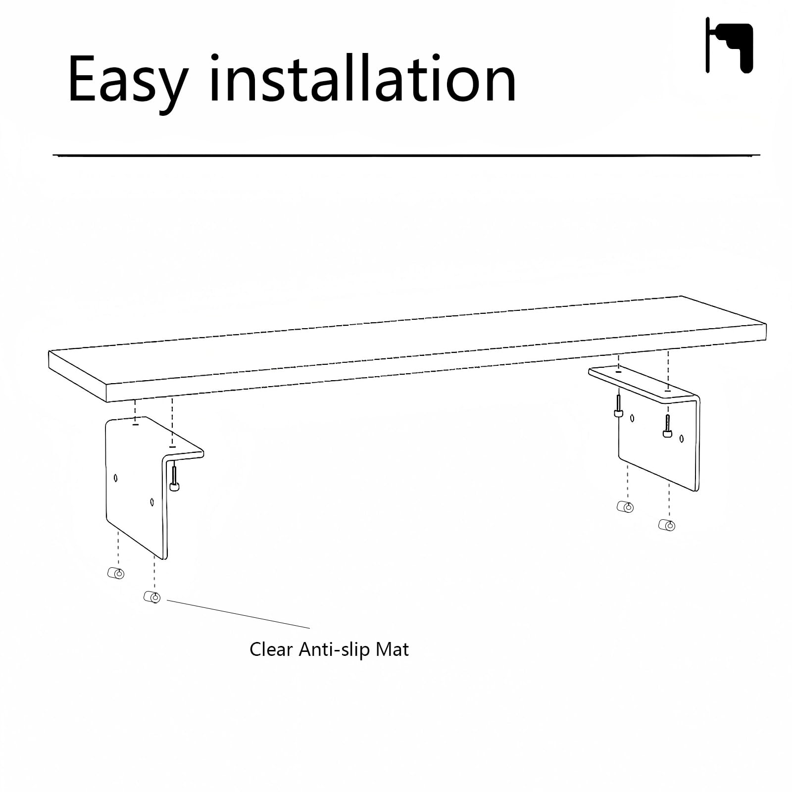 Soporte para monitor antideslizante de 2.16/3.34 pulgadas, 2 ajustes de altura, soporte de acrílico transparente con alfombrilla antideslizante transparente, accesorios de escritorio, pantalla 7
