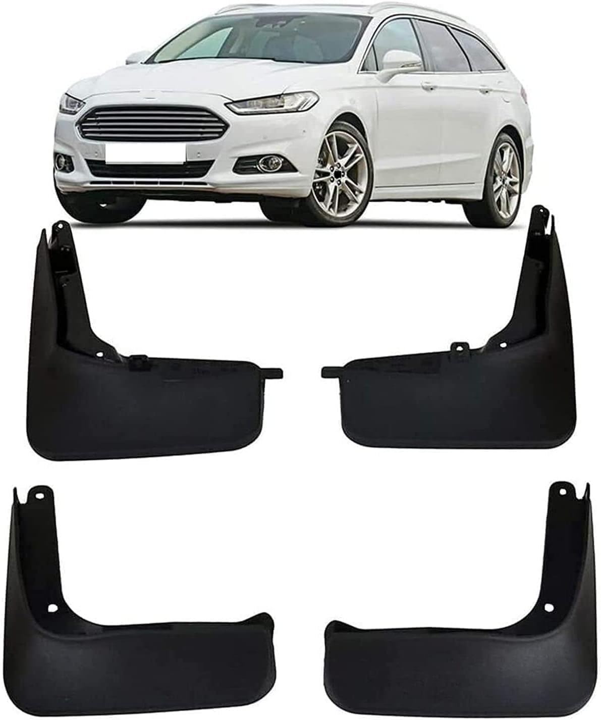 HGYNBCP Car Mud Flaps Splash Guards for Ford Mondeo V Estate 2013-2020, Splash Guard Front Rear Mudguard with Fixing Screws.
