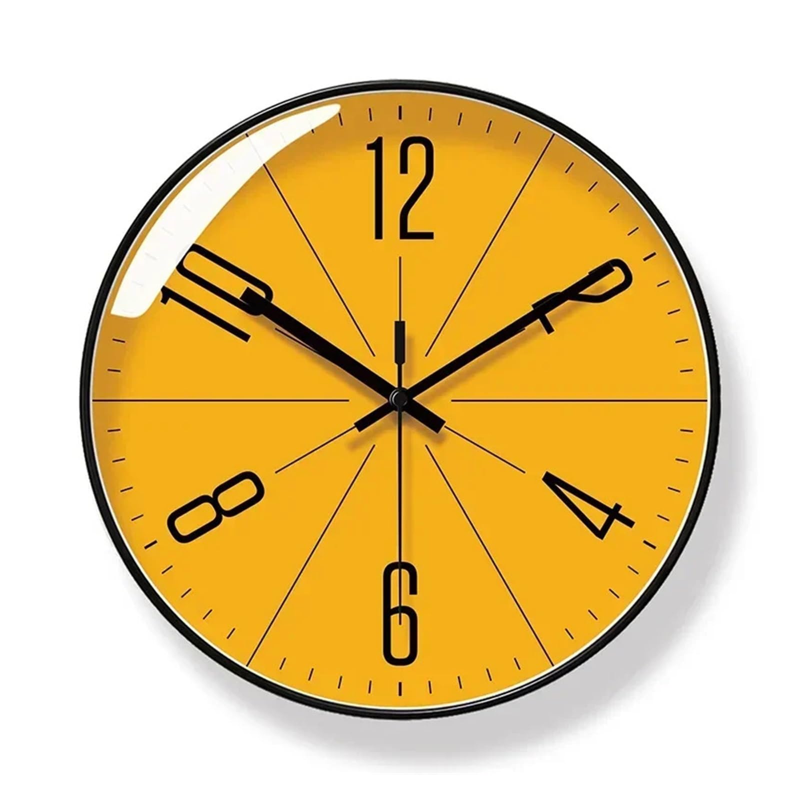 Aqxyedc Nordic Simple Wall Clocks Creative Personality Modern Clock Wall Mute Home Bedroom Restaurant Living Room Decoration Clock wanglan(Black Frame A,10 inch(25 cm))