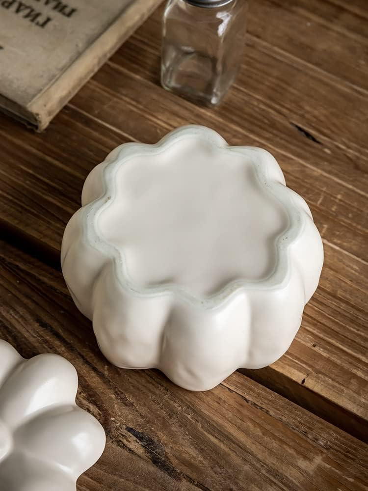 Contenitore per lo zucchero, Zuccheriera in ceramica a forma di zucca, barattolo caramelle, tè con coperchio
