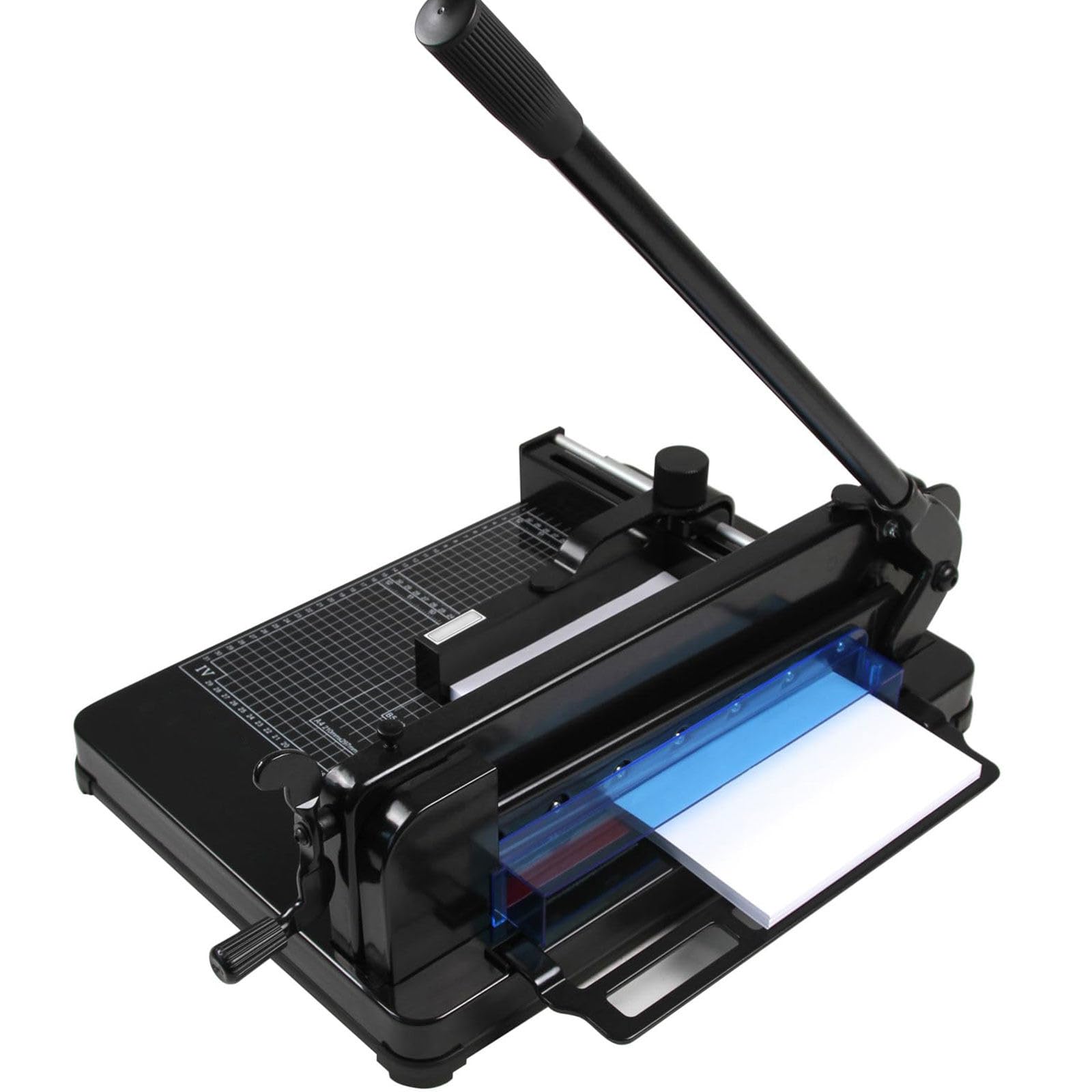 Taglierina Professionale per Carta A4/A3, capacità di Taglio Massima: 400 Fogli, Dotata di Lame da 315/440 mm, Doppio bloccaggio e Doppi meccanismi di Sicurezza A4