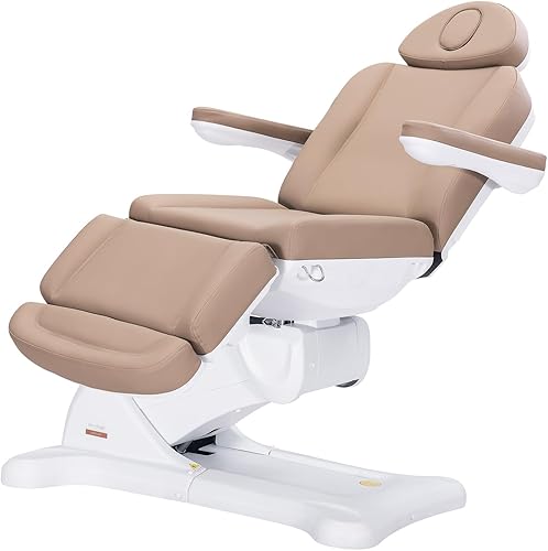 Miniatura 6 de DERMALOGIC Remi - Mesa de tratamiento de spa eléctrico, 4 motores, cama de masaje, función de memoria, altura ajustable, equipo de tatuaje de salón