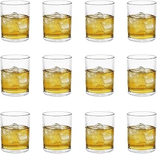 BTGLLAS Set of 12 Old Fashioned Whiskey Glasses 11oz - Dishwasher Safe Rocks Barware for Bourbon, Scotch, Cocktails