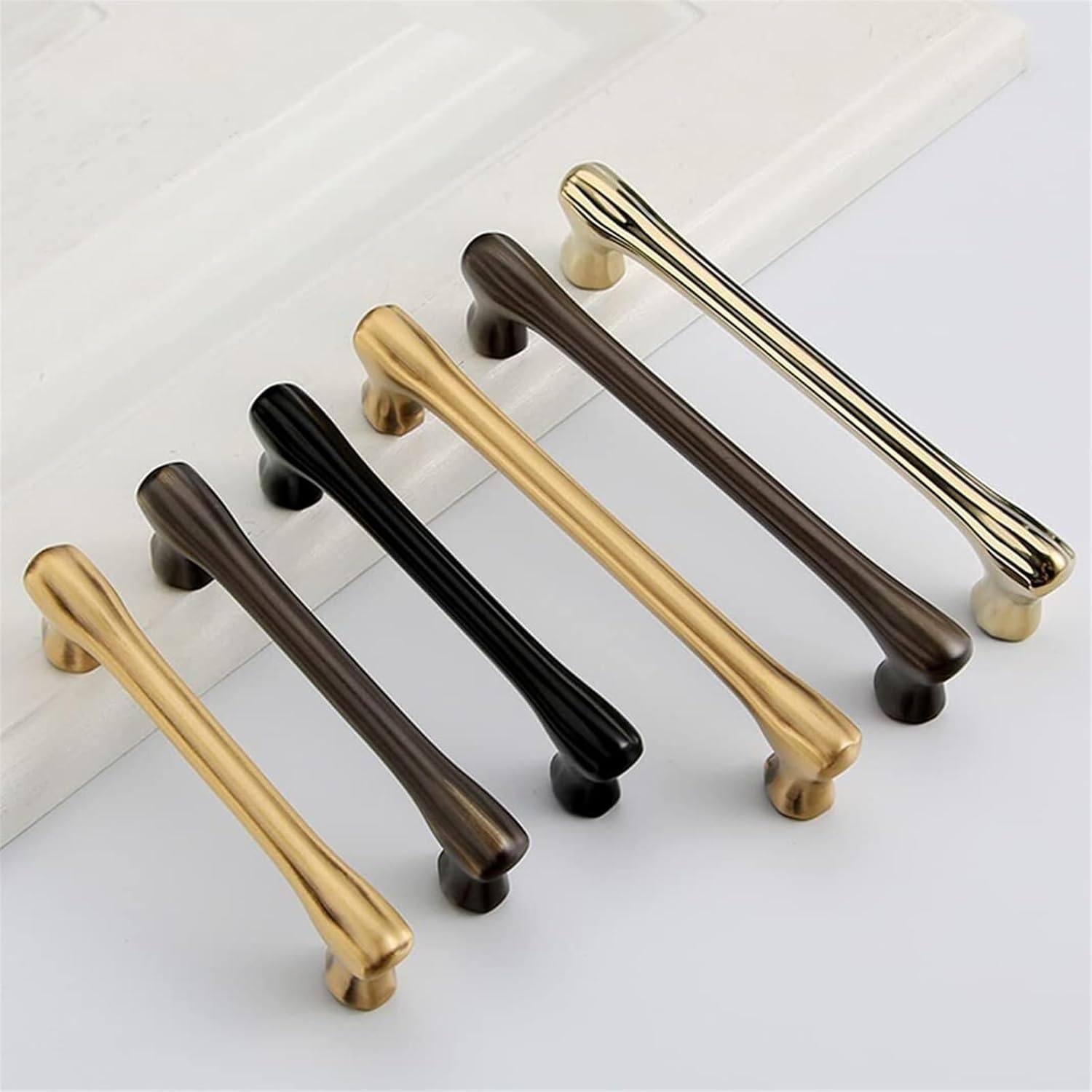 Drawer Handles Kitchen Solid Brass Cupboard Handles Cupboard Door Handles Vintage Furniture Handles Bedroom Drawer Pulls for Wardrobe Home Decorating (Color : Gold, Size : 96mm/3.8in)