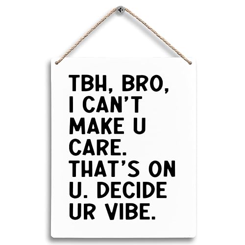 FUGWN Funny School Classroom Hanging Wooden Signs 8x10, High School