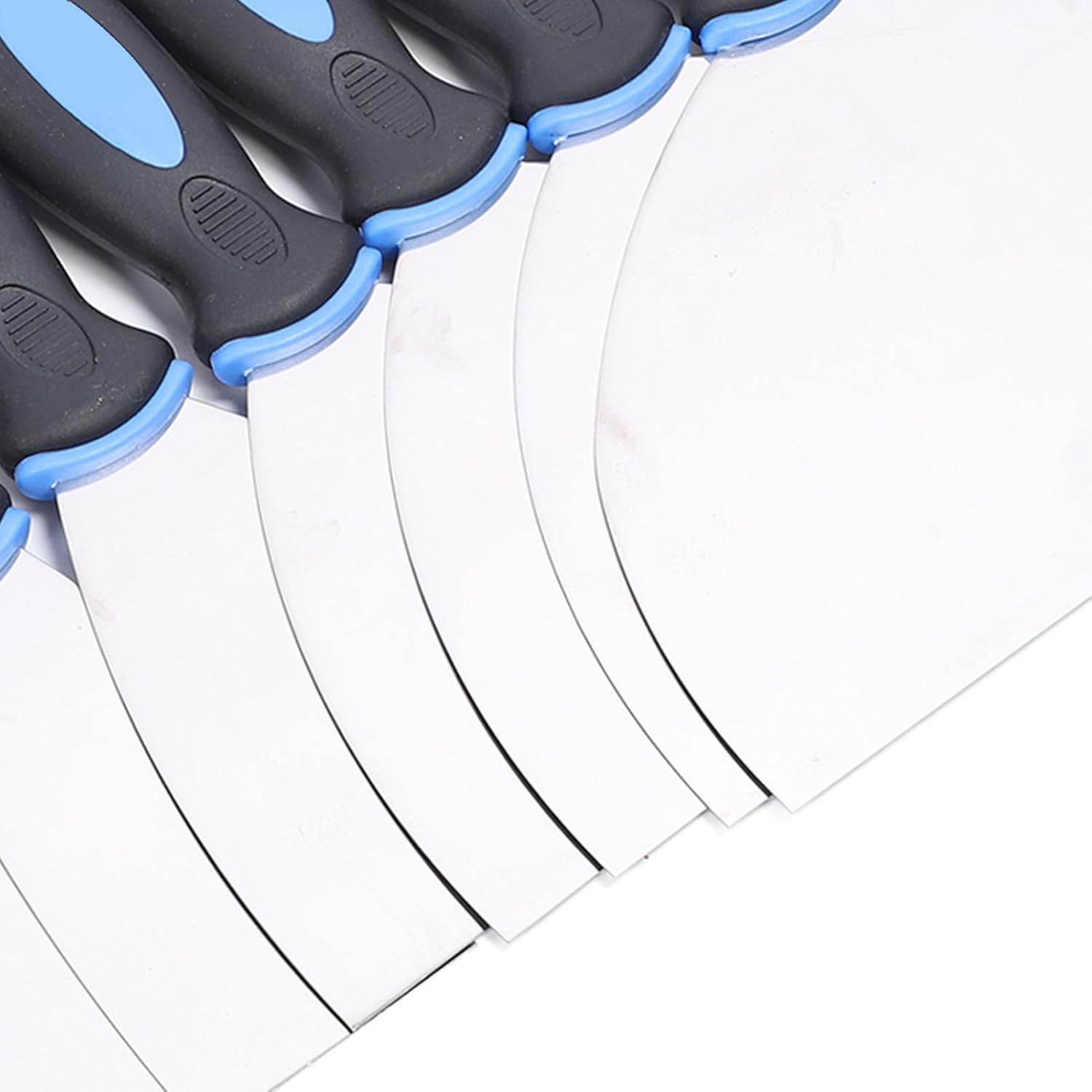 6PCS Stainless Steel Putty Scraper Set, Durable Tools for Drywall and Wallpaper Repair, Multisize for Easy Application
