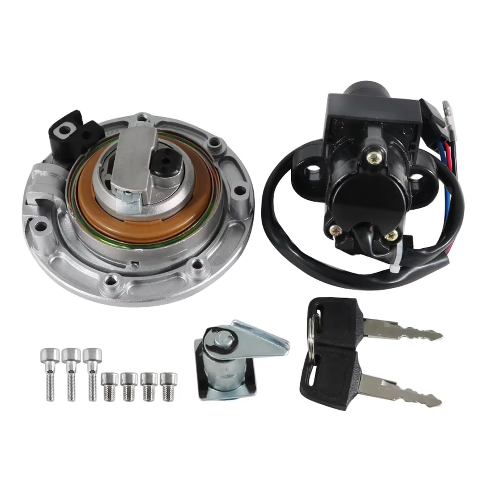 Cerradura Encendido Moto Kit Cerradura Moto Para Para CBR600 1991-1998 Para CBR900 1992-1997 | Interruptor encendido Combustible para tapa gasolina para kit llave bloqueo asiento Interruptor encendido Bloqueo llave