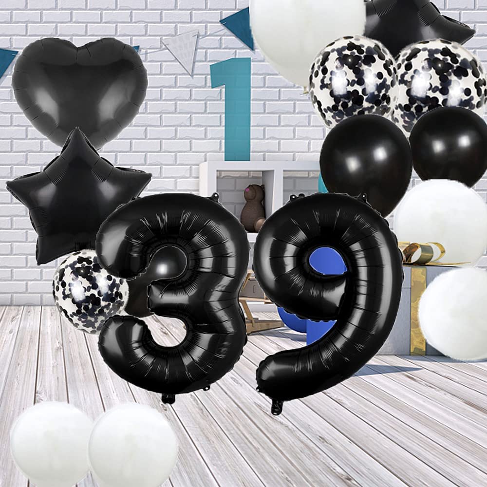 85 Birthday Decoration Happy Birthday Banner Balloons Garland Cupcake Toppers Purple...