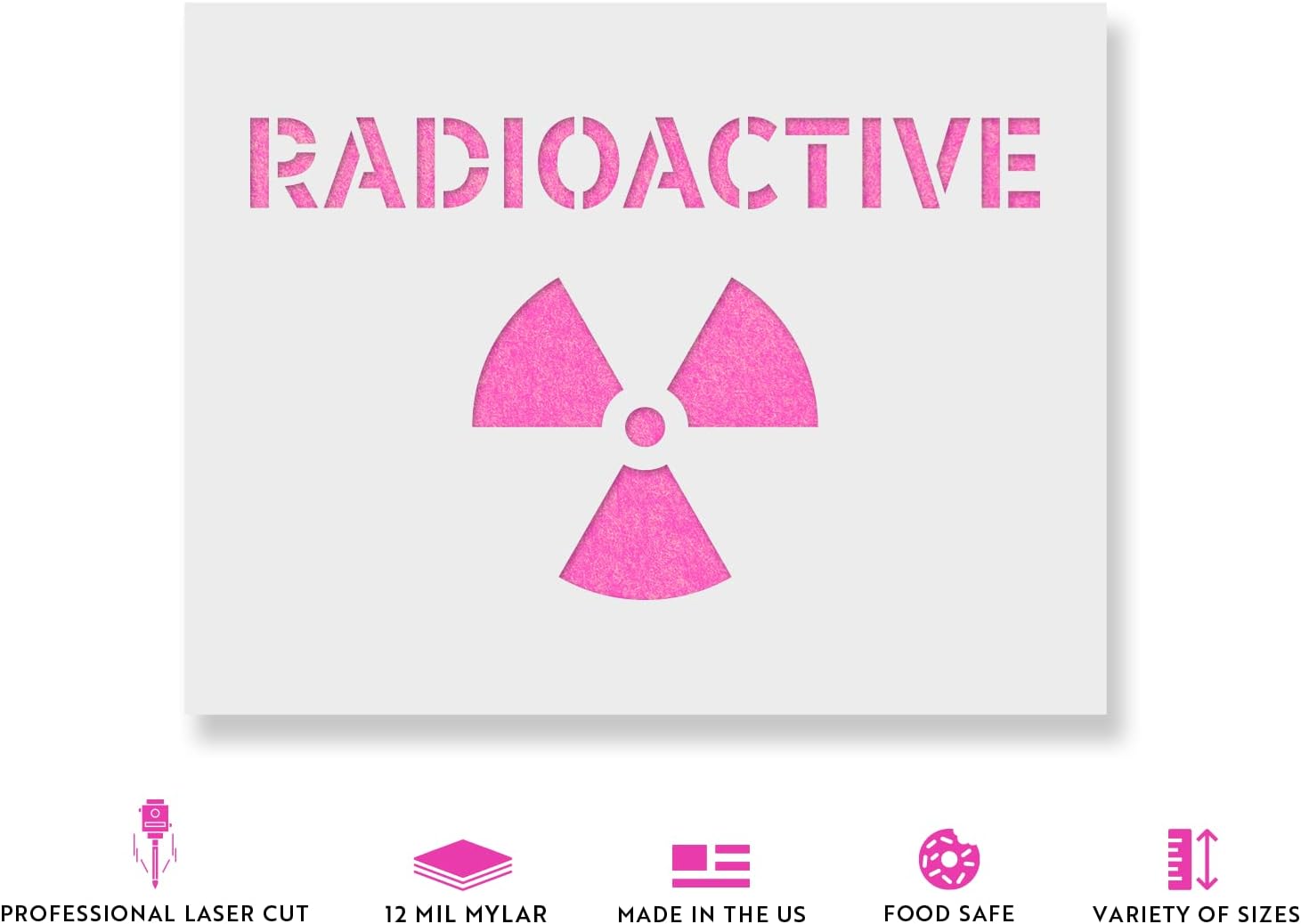 Buy Radioactive Symbol Stencil - Reusable Stencils for Painting