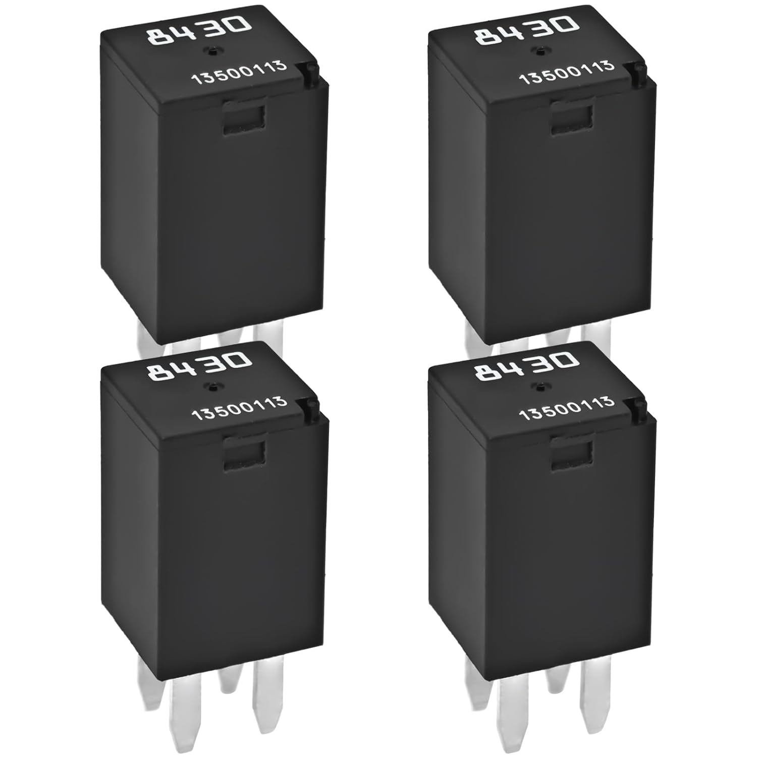 Automotive Relays 13500113 8430 for GM (Pack of 4), Multi-Function 4-Pin Relay Replace 19116962 D1777C MR538851