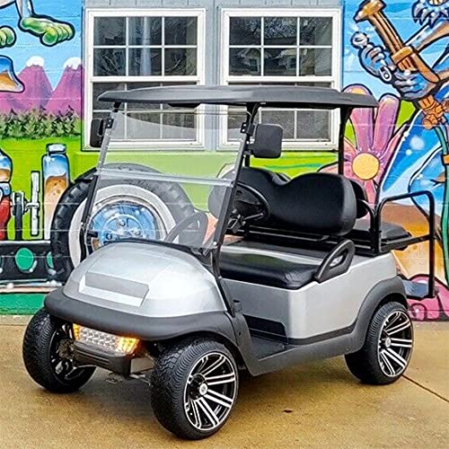 Kuafu Clear Golf Cart Folding Windshield Compatible With 2004 - Up Cc Club Car Precedent Golf Cart Gas & Electric Models Impact Resistant Windshield #TOP3