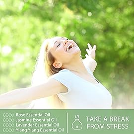 PHATOIL 3.38FL.OZ Rose Essential Oil with Glass Dropper, for Aromatherapy Diffusers, Humidifiers, Great for DIY Candle and Soap Making, Huge 100ML Bottle