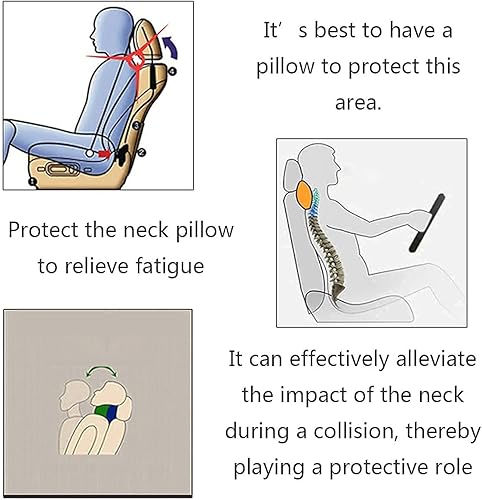 Miniatura 7 de Sexysamba Almohada para reposacabezas de automóvil, almohada de cuello de dibujos animados para automóvil, cómoda y suave almohada para asiento de