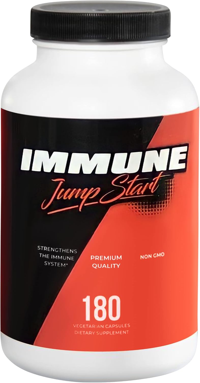 Immune Jump Start High Potency Immune Booster - 15-in-1 Premium Immune Supplement with Organic Elderberry, Zinc and Vitamins C and D - Antioxidant and Natural Immune Supplement