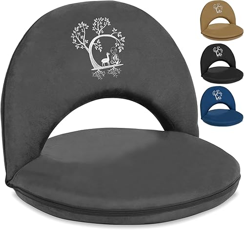 Silla de meditación japonesa con respaldo para adultos, silla de meditación premium con respaldo ajustable y plegable para sentarse, yoga y juegos,
