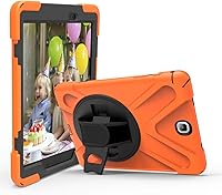 Vista 10 de IVY Funda con función atril de 360 grados compatible con Samsung Galaxy Tab A 9.7 2015 (SM-T550) con correa para la muñeca y correa para el hombro