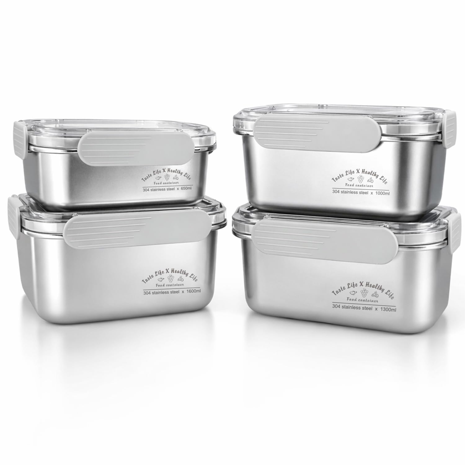 FOLAI 304-Stahl Box Bento Lunch Box Edelstahl Leakproof Lunchbox für Picknick, Schule, Arbeit