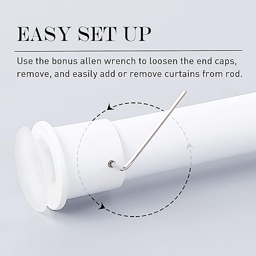 Miniatura 2 de NICETOWN Barra de cortina de tensión de armario sin taladrar para puerta de dormitorio, libre de óxido y no se cae, barra de cortina divisora de