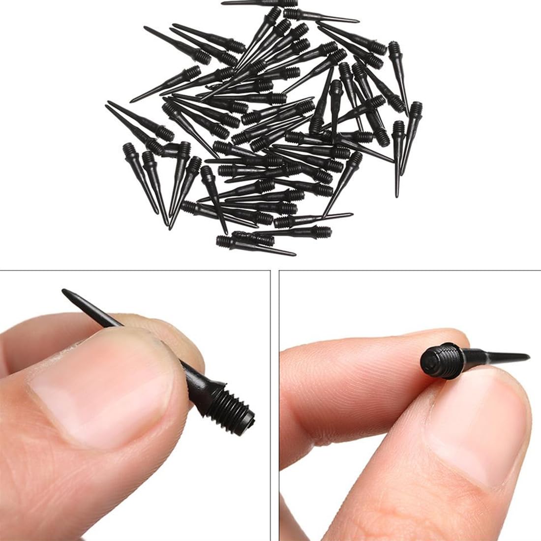100 Pièces flechette Pointe Plastique Pro tête de fléchette en Plastique Pointe Plastique pour flechette Embout flechette Pointe Plastique Flechette Pointe Plastique
