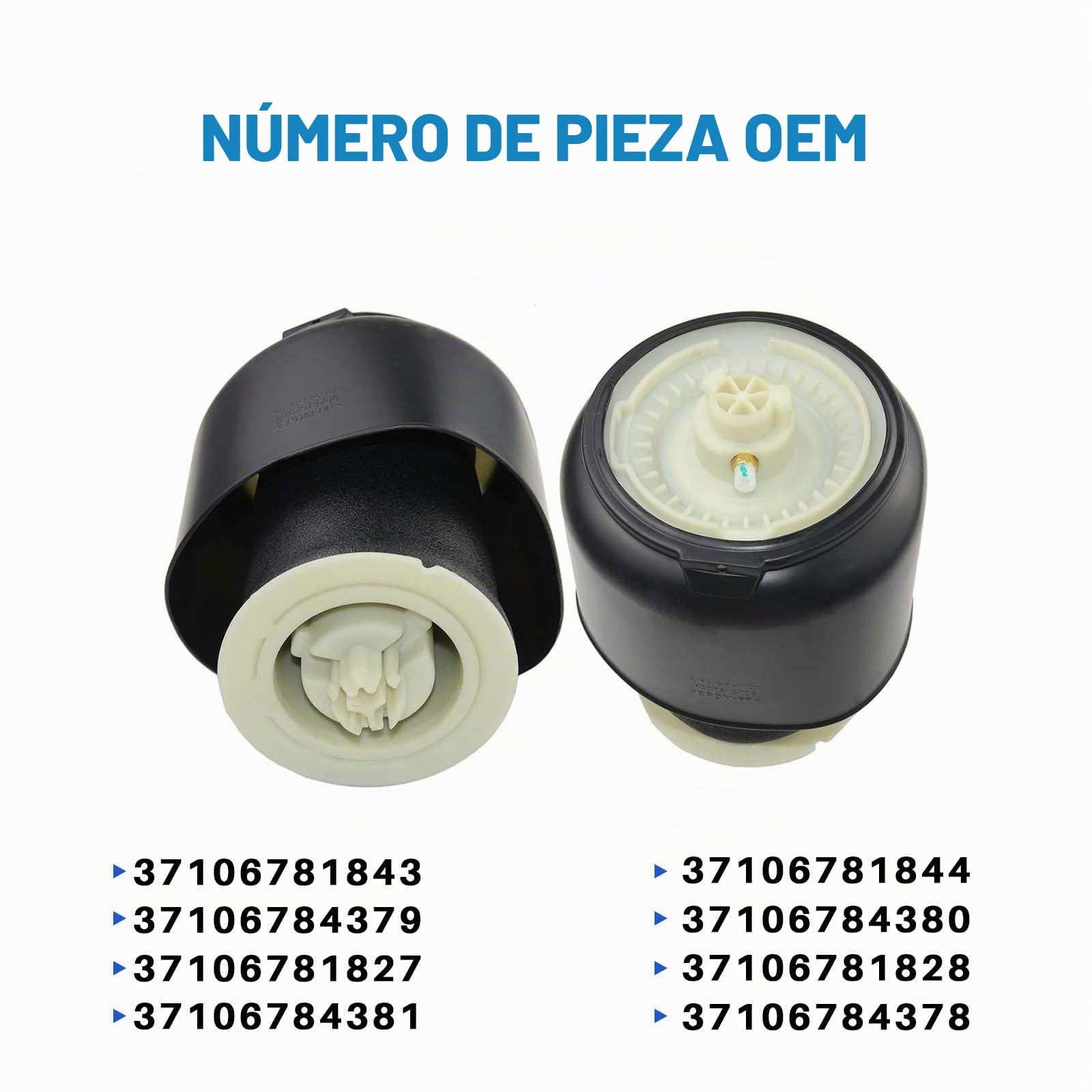 Pareja de amortiguadores de aire traseros izquierdo y derecho compatibles con 2010-2015 Serie 5 F10 2009-2015 Serie 5 Gran Turismo F07 2010-2015 Serie 5 Touring F11 Recambio para 37106781827