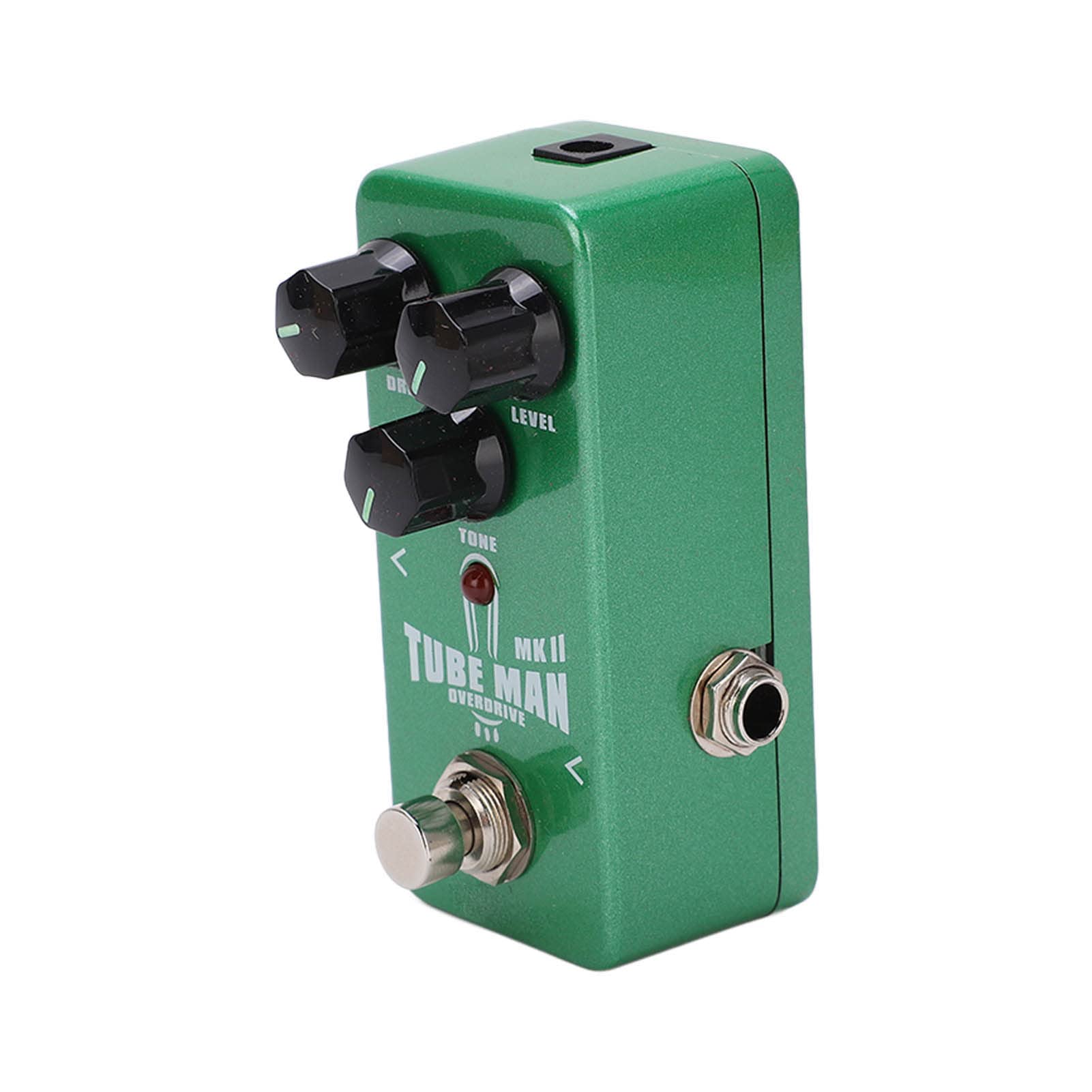 Pedale effetto per chitarra TUBE MAN Overdrive Mini accessorio per strumento regolabile Verde Qualità professionale Suono caldo e naturale per chitarristi elettrici Guscio in