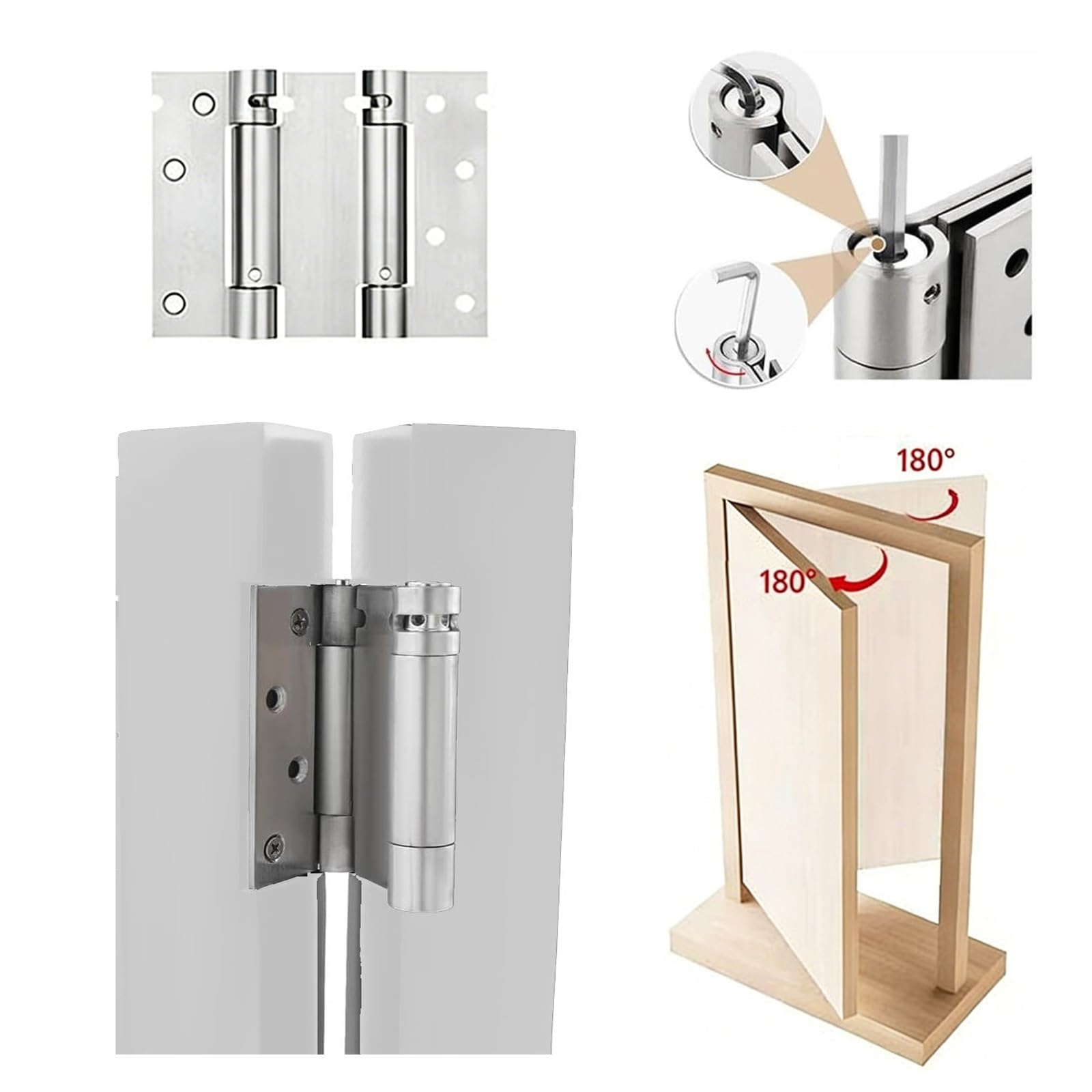 Porte battante en bois avec fermeture automatique, construction en bois massif pour cuisine, entrée et bar