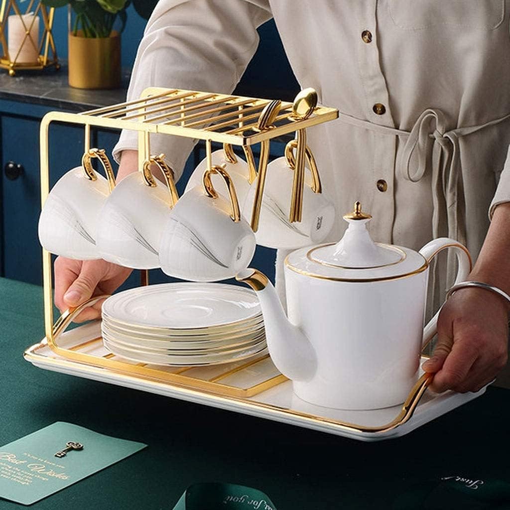 Cup & Saucer Sets Small Bone China Coffee Cup and Saucer Set Home Ceramic Flower Tea Cup Afternoon Tea Tea Set Coffee Cup