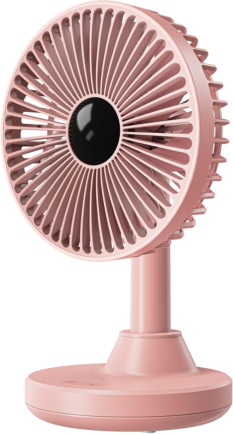 GiGimundo Desktop Fan,90° Rotatable Oscillating Desk Fan 3