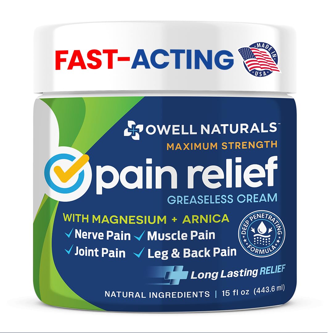 OWELL NATURALS Deep Penetrating Pain Relief Cream, Maximum Strength Formula for Joints & Muscle Aches, Lower Back, Knees, Hands, Legs, Ankle – Fast Acting Comfort, 3.5 oz — Amazon image 11
