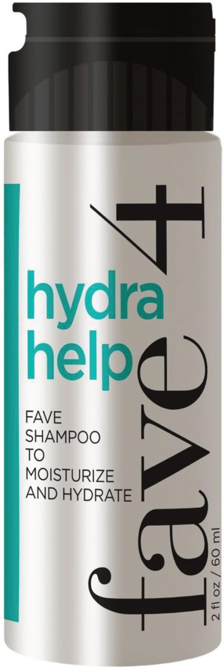 fave4 hair Travel Size Shampoo, Hydra Help to Moisturize and Nourish Dry, Damaged or Color Treated Hair, 2 fl oz