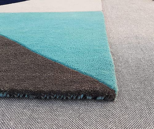 Image of Mordern Design Handmade Tufted Carpet Pure Woollen Export Quality Carpet for Living Room, Bedroom Hall [ Size 6 x 9, Color White Green ]
