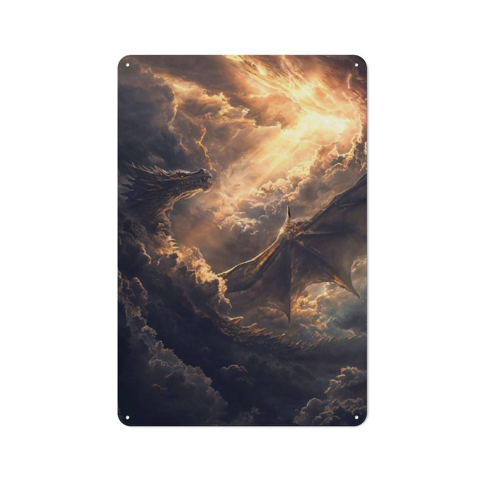 Junmoney Mythic Sky Sovereign Rustic Metal Wall Sign 30X20cm Featuring For Garage Wall, Tin Sign Wall Decor For Garages And Workshops