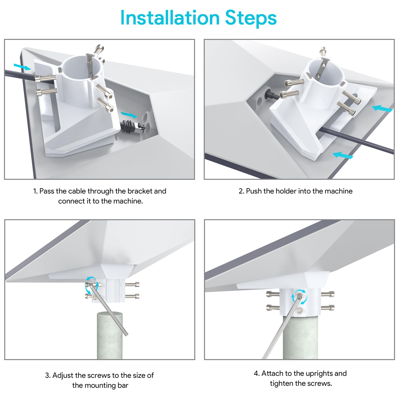 Starlink Mini Supporto, ASA Mini Starlink, Premium Starlink Mini accessorio per una facile installazione (1,22-1,73 pollici), compatibile con StarLink Standard Mini Dishy