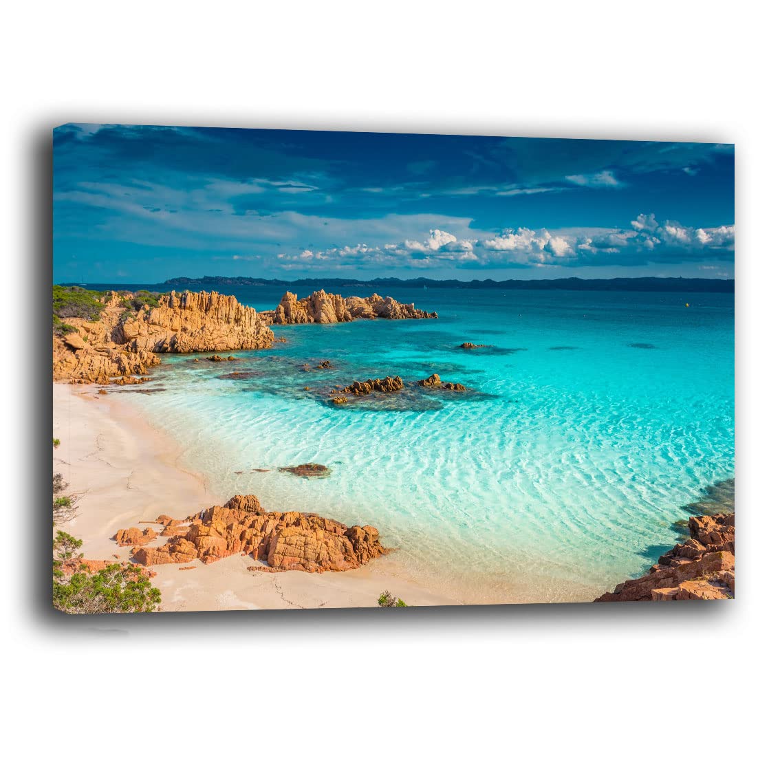 Quadro Moderno Tramonto Sul Mare - Stampa Su Tela 70x100cm, Decorazione Per Soggiorno O Camera - Foto 5