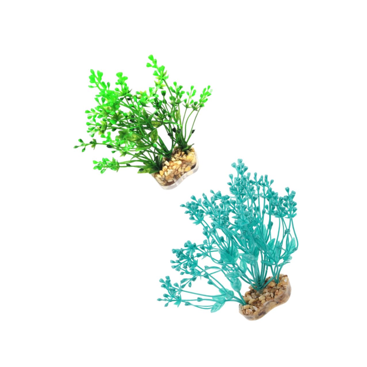 PRETYZOOM 2pcs Artificial Aquarium Plants and Fish Tank Decorative Grass Realistic Plastic Water Grass for Betta and Aquatic