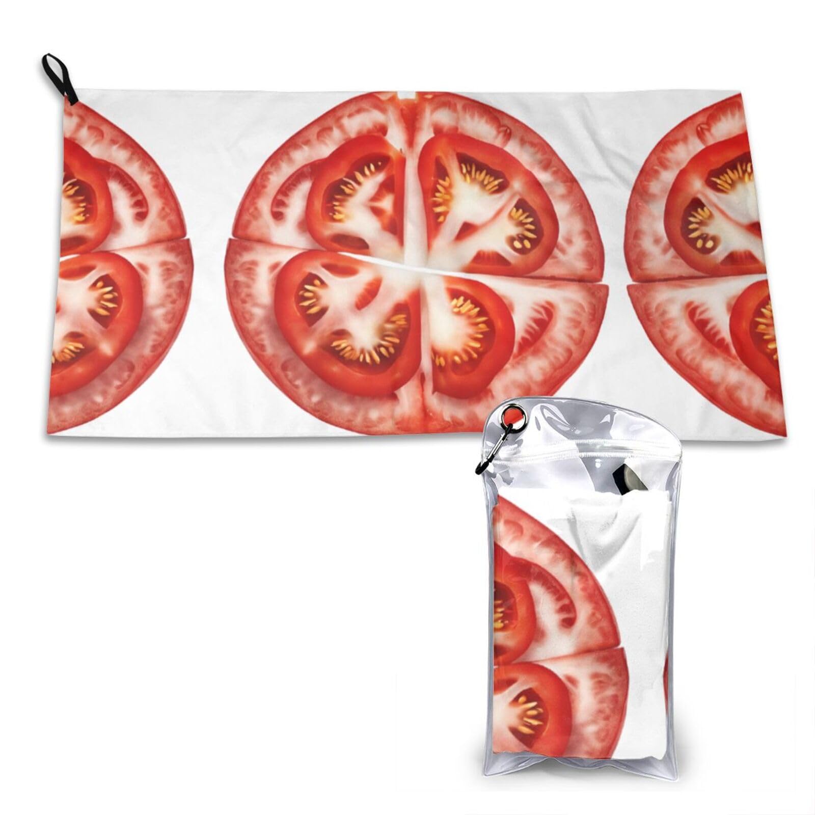 WXWJSHMGC Tomato Slice Print Cooling Towel, Gym Towel,Cooling Towels For Neck, Soft Breathable Travel Cool Towel,Sports Towels For Gym,Camping
