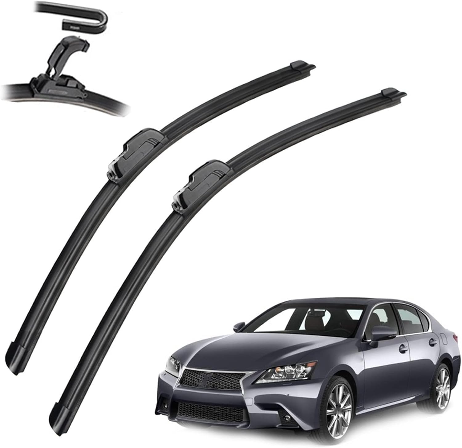 ZhangXD Front Windscreen Wipers For Lexus GS350 2012 2013 2014 2015 2016 2017 2018, Windshield Window Brush Front Wiper Blades All-Weather Replacement Set Easy Installation