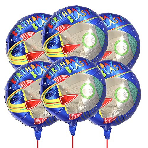 Image of AMFIN (Pack of 7) Theme Birthday Balloons / Happy Birthday foil Balloon / Birthday Blast Balloon / Happy Birthday Foil Balloon / Birthday foil Balloon Items / Birthday Party