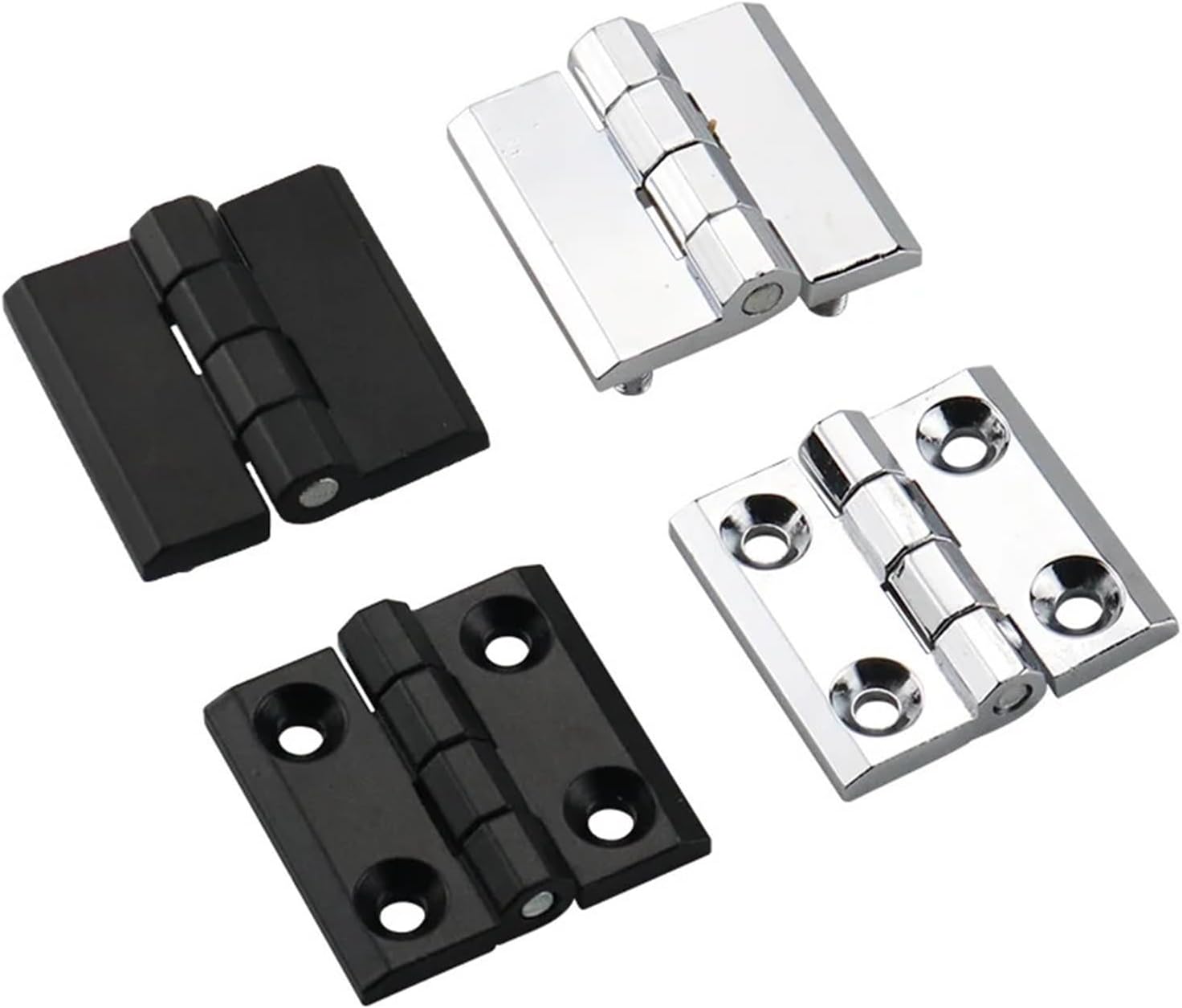 Zinc Alloy Square Door Hinge with Countersunk Screw - Multi-Specification Options 1Pcs(50x50 Stud Glossy)
