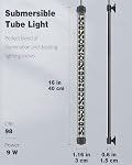 Pawfly 8 W Aquarium LED Light 16 Inch 24/7 Fish Tank Light with Full Spectrum IPX8 Waterproof Light Multi-Colored LEDs with D/N Mode Single Color Effects Timer and Adjustable Brightness