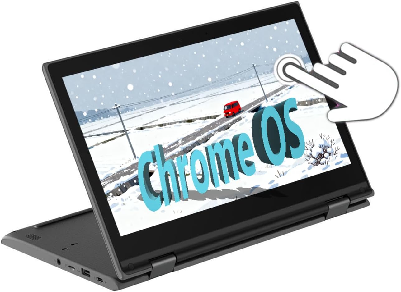 Lenovo Chromebook 300E Gen 2 2-in-1 Touchscreen Laptop, 11.6" HD(1366×768) Display, Intel Celeron N4020 1.1GHz, Up to 2.8GHz, 4GB RAM, 32GB SSD, Japanese Keyboard, Chrome OS (Renewed)